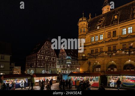 weihnachtsmarkt in rothenburg od tauber, bayern, deutschland Stockfoto