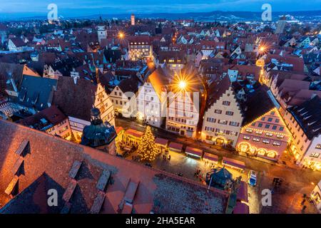 weihnachtsmarkt in rothenburg od tauber, bayern, deutschland Stockfoto