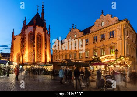 weihnachtsmarkt in würzburg, franken, bayern, deutschland Stockfoto