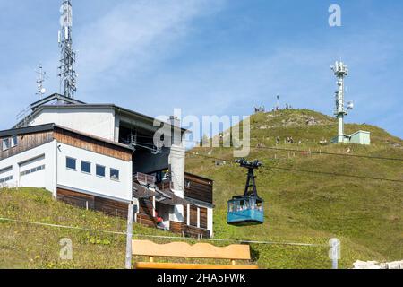 österreich,kleinwalsertal,die Bergstation der wallmendingerhornbahn. Stockfoto