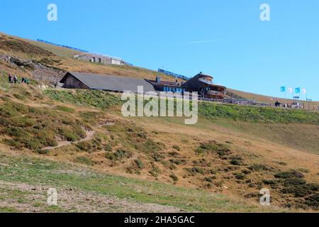 Blick vom Wanderweg auf der plose über die rossalm in südtirol/Alto adige, brixen, Südtirol, italien