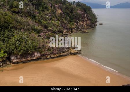 Blick auf einen Strand im Bako National Park, Sarawak, Malaysia Stockfoto