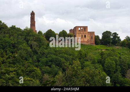 klosterruine limburg an der haardt, ehemalige benediktinerabtei, deutsche Weinstraße, Bad dürkheim, rheinland-pfalz, deutschland Stockfoto