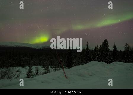 nordlichter, aurora borealis, pallastunturi, lappland, finnland Stockfoto