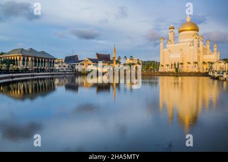 Sultan Omar Ali Saifuddin Moschee in Bandar Seri Begawan, Brunei Stockfoto