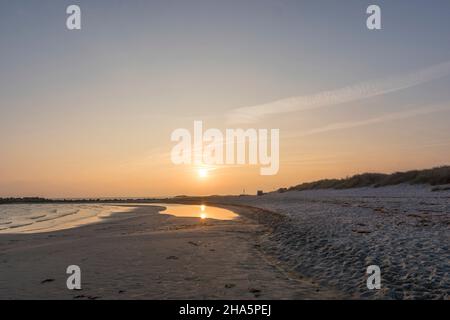 Ein schöner Spätsommermorgen in heidkate an der kieler Förde. Stockfoto