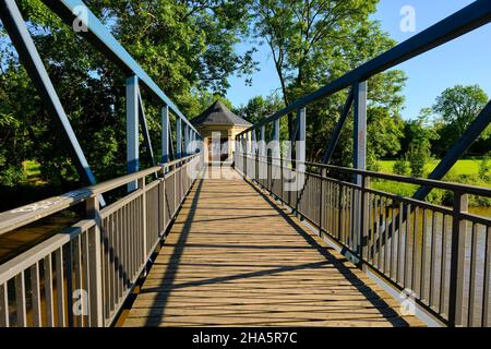 Dreierbrücke über der weißen elster in zeitz; burgenlandkreis; sachsen-anhalt; deutschland Stockfoto