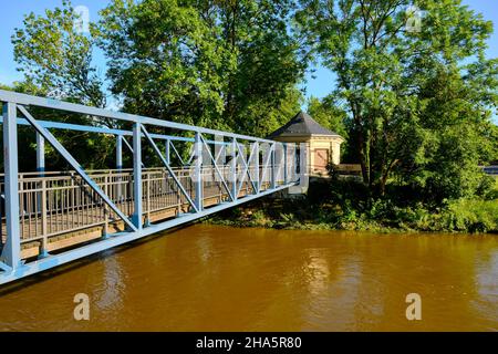 Dreierbrücke über der weißen elster in zeitz; burgenlandkreis; sachsen-anhalt; deutschland Stockfoto