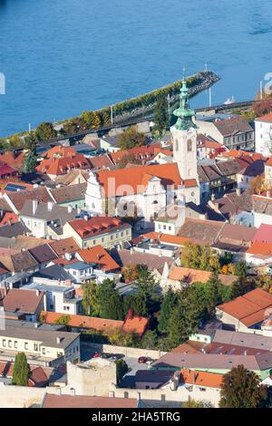 hainburg an der donau,Altstadt von hainburg,Donau in donau,niederösterreich / niederösterreich,österreich Stockfoto