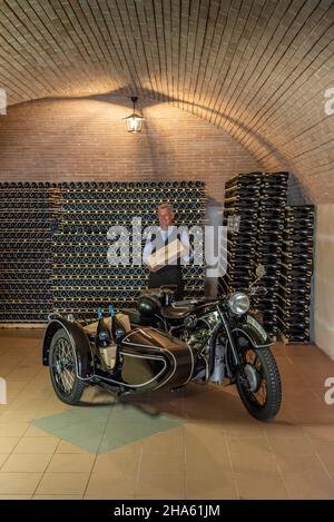 italien,trentino-Alto adige,Alto adige,Südtirol,Überetsch,girlan,südtiroler Sekt,comitissa lorenz martini Stockfoto