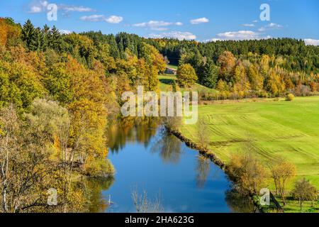 deutschland,bayern,oberbayern,tölzer Land,eurasburg,Bezirk beuerberg,der loisach,Blick vom Kloster Stockfoto