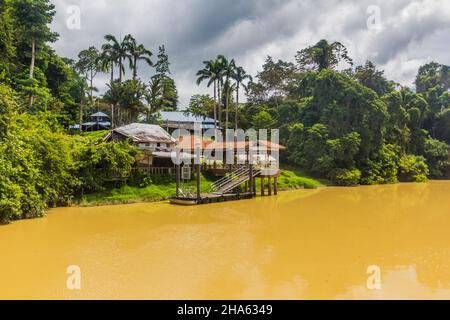 Besucherzentrum im Niah Nationalpark, Malaysia Stockfoto