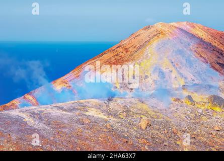 Gran Gratere, Vulcano Island, Äolische Inseln, Sizilien, Italien Stockfoto