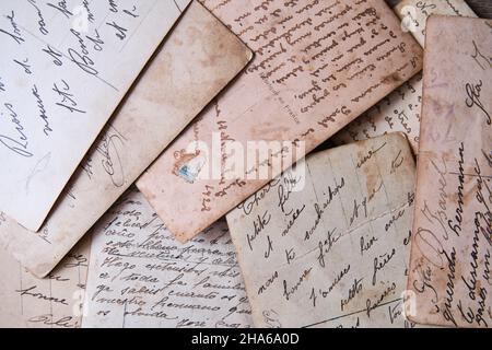 Alte handgeschriebene Briefe Stockfoto