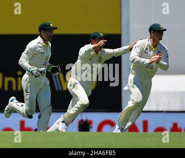 Brisbane, Großbritannien. 11th Dez 2021. Ben Stokes aus England wird am 12/11/2021 in Brisbane, Großbritannien, entlassen und gefangen genommen. (Foto von Patrick Hoelscher/News Images/Sipa USA) Quelle: SIPA USA/Alamy Live News Stockfoto