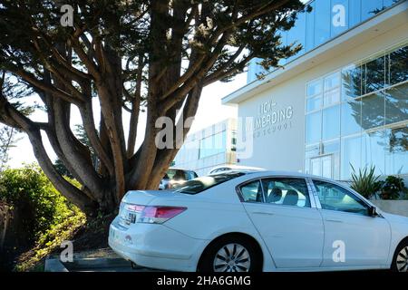 Außenansicht der Lick-Wilmerding High School, einer Hochschule in San Francisco, Kalifornien; privater Bildungsanbieter. Stockfoto