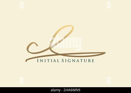 CL Letter Unterschrift Logo Vorlage Elegantes Design-Logo. Handgezeichnete Kalligraphie Schriftzug Vektor Illustration. Stock Vektor