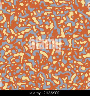 Nahtloser abstrakter Non-Print, der an ein fremdartig gefärbtes Oberflächenmuster für Tierhaut erinnert. Stockfoto
