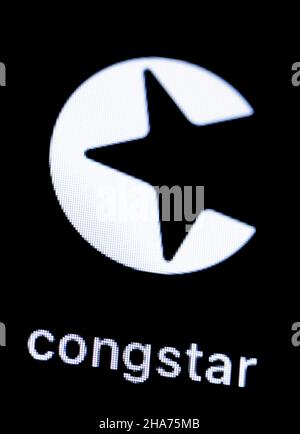 Rottweil, Deutschland. 09th Dez 2021. Die Congstar App ist auf dem Display eines iPhone SE zu sehen. Kredit: Silas Stein//dpa/Alamy Live Nachrichten Stockfoto