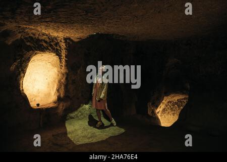 KAPPADOKIEN, TÜRKEI - nov, 2021 die unterirdische Stadt Mazikoy oder Mazi, Kappadokien, Türkei. Hochwertige Fotos Stockfoto