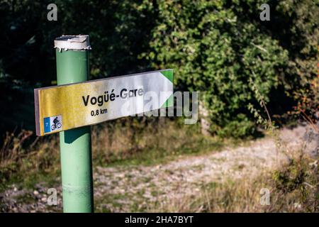 Öffentliches Wegweiser in Frankreich Stockfoto