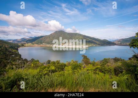 Wunderschöne Aussicht in Governors Bay, Neuseeland während des Tages Stockfoto