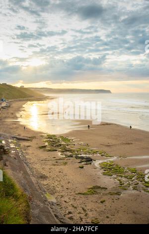 Blick auf den Strand und das Meer Stockfoto