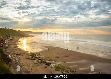 Blick auf den Strand und das Meer Stockfoto