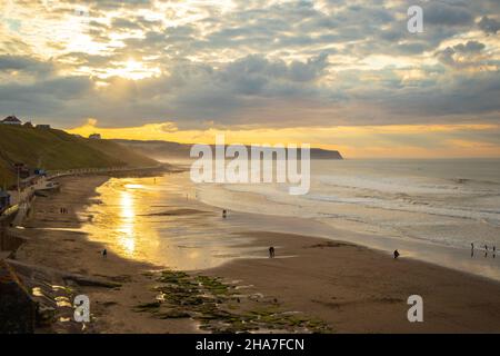 Blick auf den Strand und das Meer Stockfoto