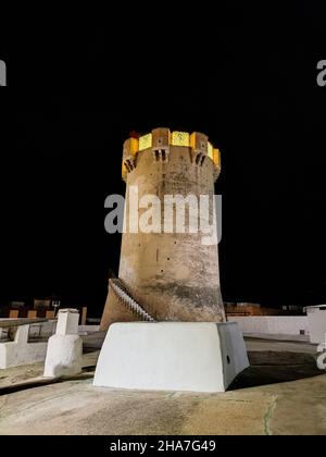 Paterna Turm bei Nacht. Paterna - Spanien Stockfoto