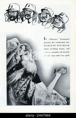 MARLENE DIETRICH und GARY COOPER in MAROKKO 1930 Regisseur JOSEF von STERNBERG Paramount Picters Stockfoto