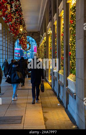 Das Ritz Hotel zu Weihnachten Stockfoto