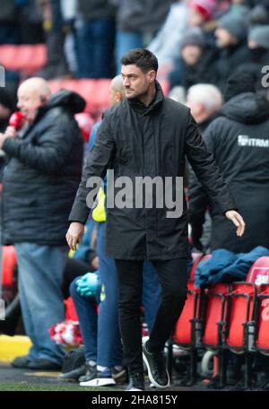 London, Großbritannien. 11th Dez 2021. Johnnie Jackson Caretaker Manager von Charlton Athletic beim Sky Bet League 1-Spiel zwischen Charlton Athletic und Cambridge United am 11. Dezember 2021 im Valley, London, England. Foto von Alan Stanford/Prime Media Images. Quelle: Prime Media Images/Alamy Live News Stockfoto