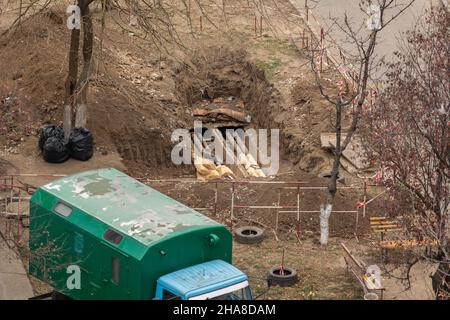 Ausfall der Heizleitung Stockfoto