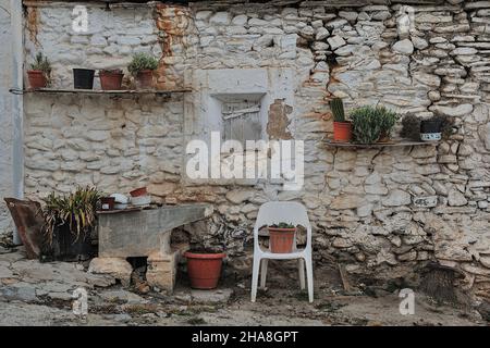 Charmante Ecke in einem ländlichen Dorf in Andalusien Stockfoto