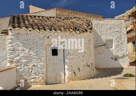 Charmante Ecke in einem ländlichen Dorf in Andalusien Stockfoto