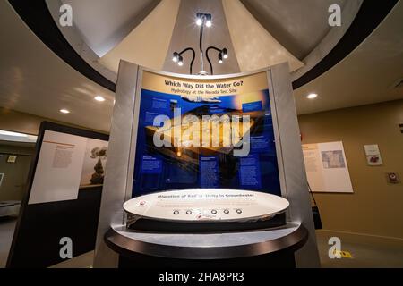 Las Vegas, MÄR 12 2021 - Innenansicht des National Atomic Testing Museum Stockfoto