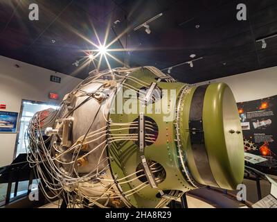 Las Vegas, MÄR 12 2021 - Innenansicht des National Atomic Testing Museum Stockfoto