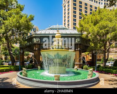 Las Vegas, MAI 15 2021 – Außenansicht des Bellagio Hotel and Casino Stockfoto