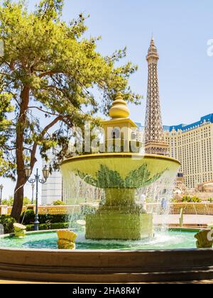 Las Vegas, MAI 15 2021 – Außenansicht des Bellagio Hotel and Casino Stockfoto