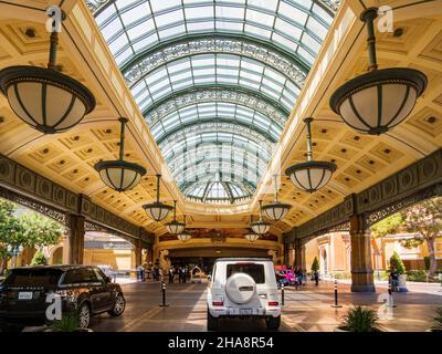 Las Vegas, MAI 15 2021 – Außenansicht des Bellagio Hotel and Casino Stockfoto