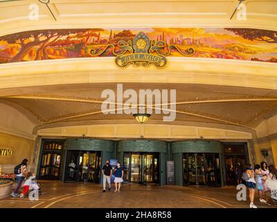 Las Vegas, MAI 15 2021 – Außenansicht des Bellagio Hotel and Casino Stockfoto