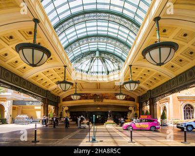Las Vegas, MAI 15 2021 – Außenansicht des Bellagio Hotel and Casino Stockfoto