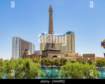 Las Vegas, MAI 15 2021 – Außenansicht des Bellagio Hotel and Casino Stockfoto