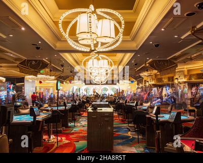 Las Vegas, MAI 15 2021 – Innenansicht des Bellagio Hotel and Casino Stockfoto
