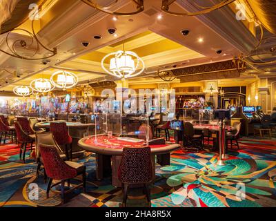 Las Vegas, MAI 15 2021 – Innenansicht des Bellagio Hotel and Casino Stockfoto