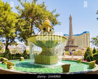 Las Vegas, MAI 15 2021 – Außenansicht des Bellagio Hotel and Casino Stockfoto