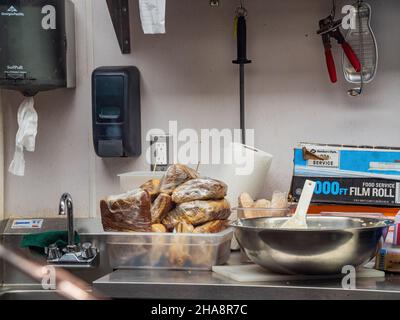 Las Vegas, MAI 15 2021 - Innenansicht eines Restaurants Stockfoto