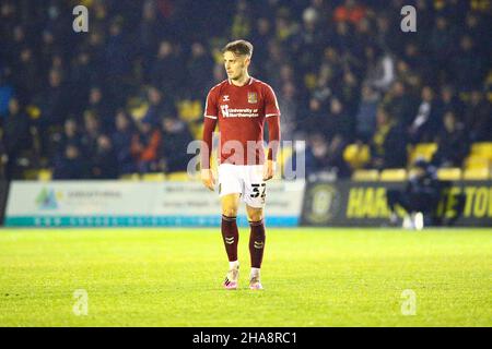 EnviroVent Stadium, Harrogate, England - 11th. Dezember 2021 Danny Rose (32) aus Northampton - während des Spiels Harrogate gegen Northampton, EFL League 2, 2021/22, im EnviroVent Stadium, Harrogate, England - 11th. Dezember 2021 Credit: Arthur Haigh/WhiteRoseFotos/Alamy Live News Stockfoto