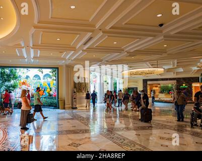 Las Vegas, MAI 15 2021 – Innenansicht des Bellagio Hotel and Casino Stockfoto